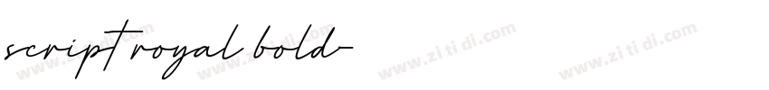 script royal bold字体转换